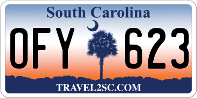SC license plate OFY623