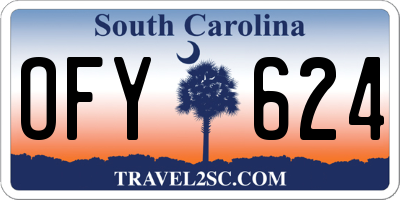 SC license plate OFY624