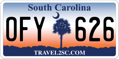 SC license plate OFY626