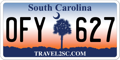 SC license plate OFY627