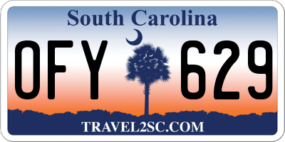 SC license plate OFY629