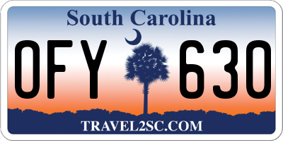 SC license plate OFY630