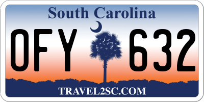 SC license plate OFY632