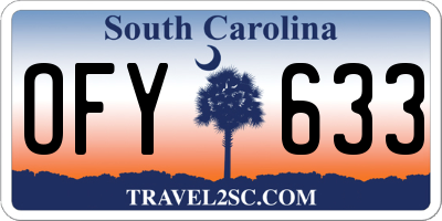 SC license plate OFY633