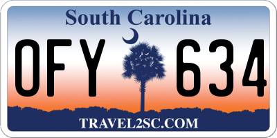 SC license plate OFY634