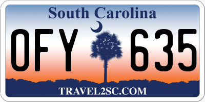 SC license plate OFY635