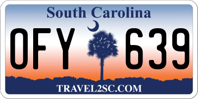 SC license plate OFY639