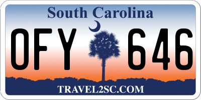 SC license plate OFY646