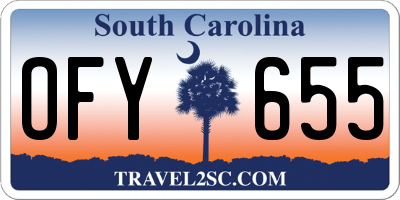 SC license plate OFY655