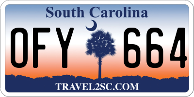 SC license plate OFY664
