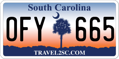 SC license plate OFY665