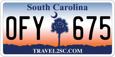 SC license plate OFY675