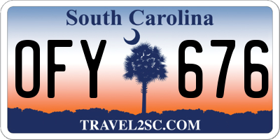 SC license plate OFY676