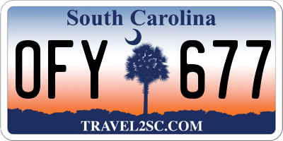 SC license plate OFY677