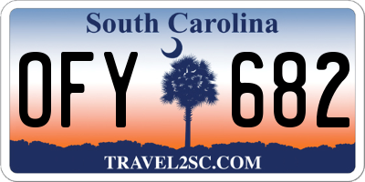 SC license plate OFY682