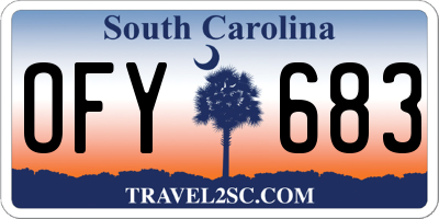SC license plate OFY683