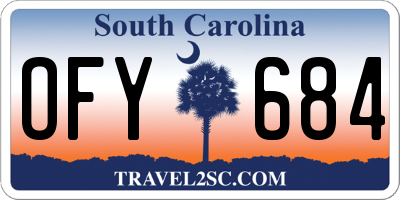 SC license plate OFY684