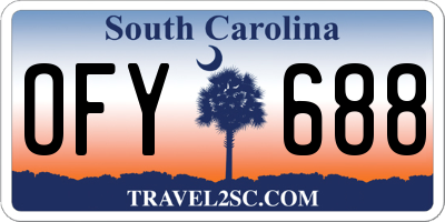 SC license plate OFY688
