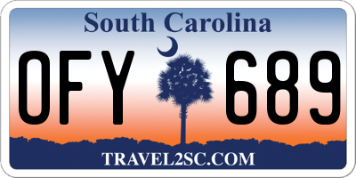 SC license plate OFY689
