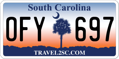 SC license plate OFY697