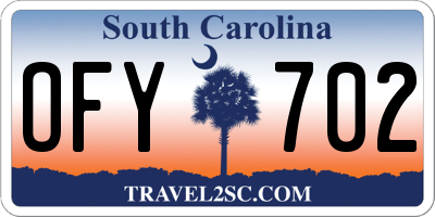 SC license plate OFY702