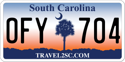 SC license plate OFY704