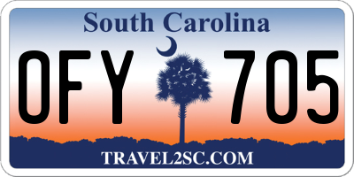 SC license plate OFY705