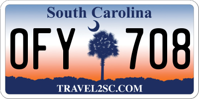 SC license plate OFY708