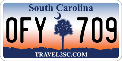 SC license plate OFY709