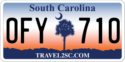 SC license plate OFY710