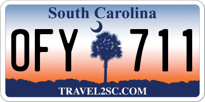 SC license plate OFY711