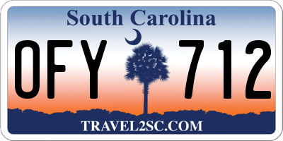SC license plate OFY712