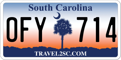SC license plate OFY714