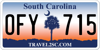 SC license plate OFY715