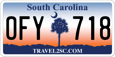 SC license plate OFY718