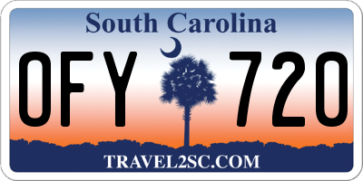 SC license plate OFY720