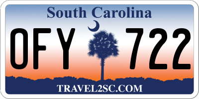 SC license plate OFY722
