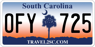 SC license plate OFY725