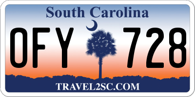 SC license plate OFY728