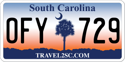 SC license plate OFY729