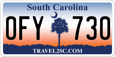 SC license plate OFY730