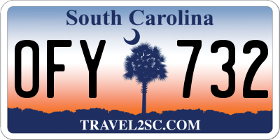SC license plate OFY732