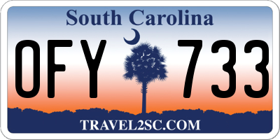 SC license plate OFY733