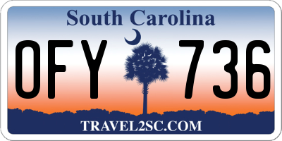 SC license plate OFY736