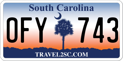 SC license plate OFY743