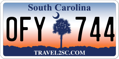 SC license plate OFY744