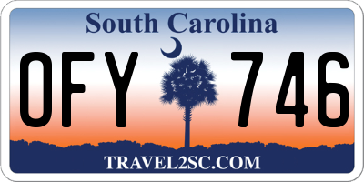 SC license plate OFY746