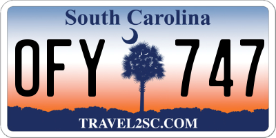 SC license plate OFY747