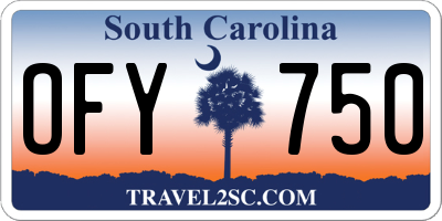 SC license plate OFY750
