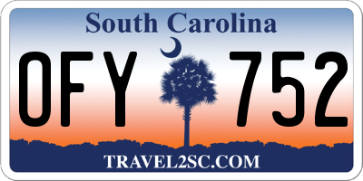SC license plate OFY752